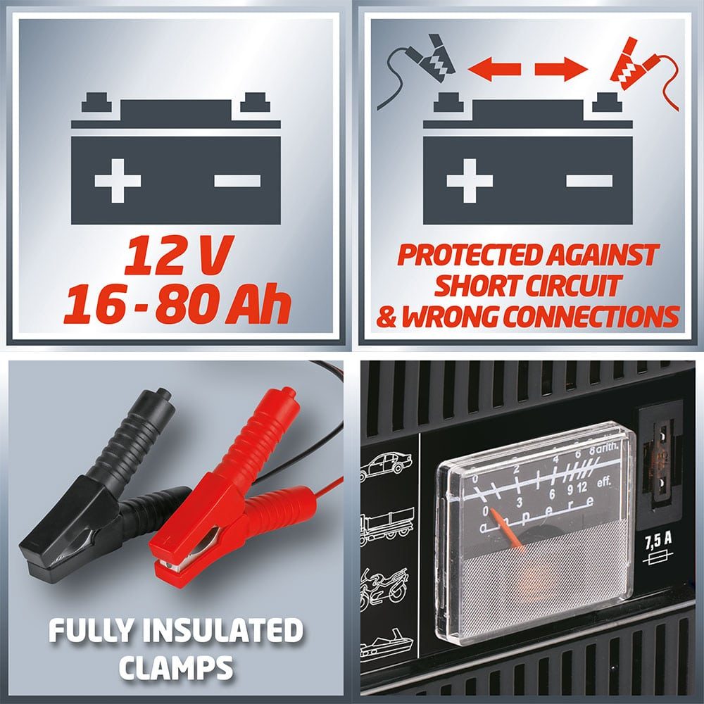 EINHELL punjač akumulatora CC-BC 5 12V 16-80Ah - Image 6