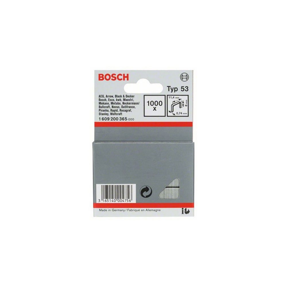 BOSCH set spajalica 11,4x8 mm, 1000 kom