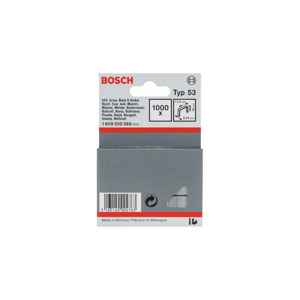 BOSCH set spajalica 11,4x10 mm, 1000 kom