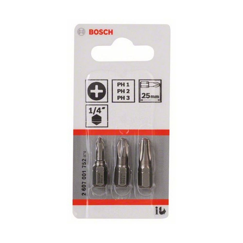BOSCH set bitova PH1-PH3, 25 mm, 3 kom - Image 2