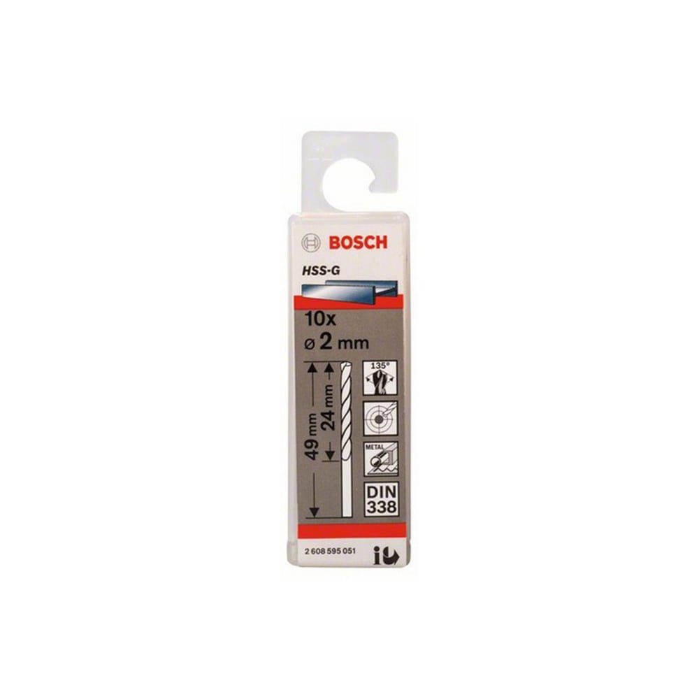 BOSCH svrdlo za metal HSS-G 2x49/24 mm, 10 kom - Image 2