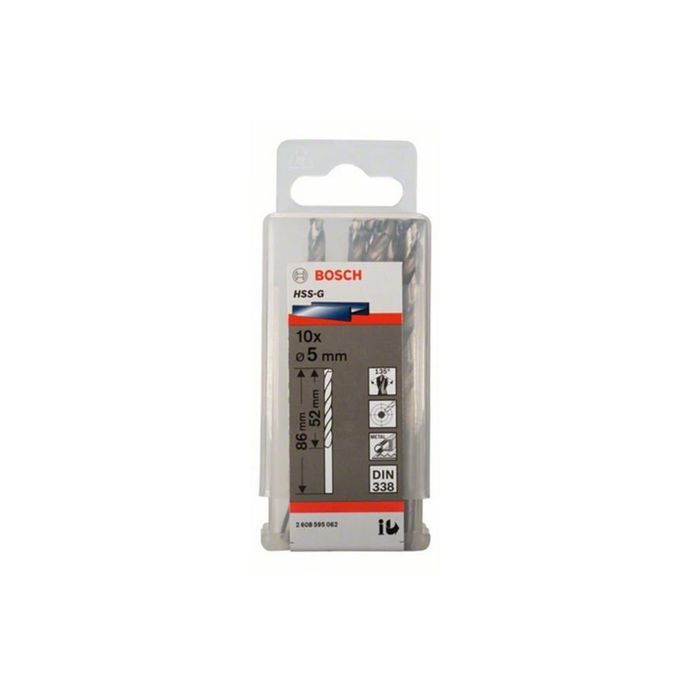 BOSCH svrdlo za metal HSS-G 5x86/52 mm, 10 kom - Image 2