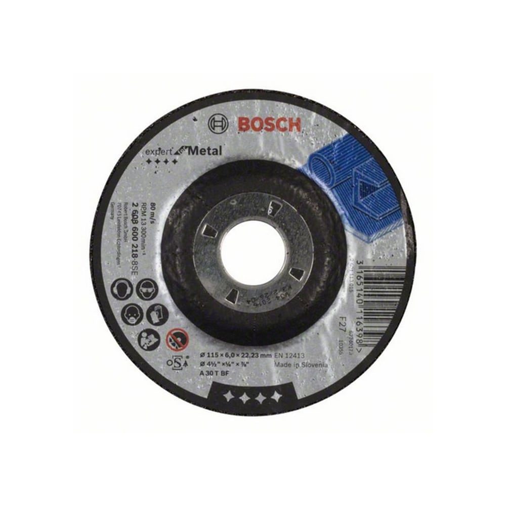 BOSCH brusna ploča za metal koljenasta Expert 115x6 mm