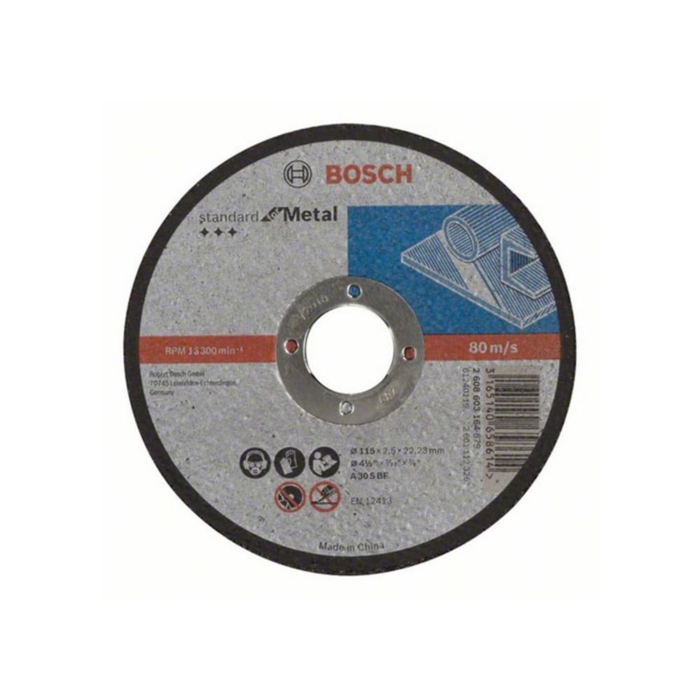 BOSCH rezna ploča za metal ravna Standard 115x2,5 mm