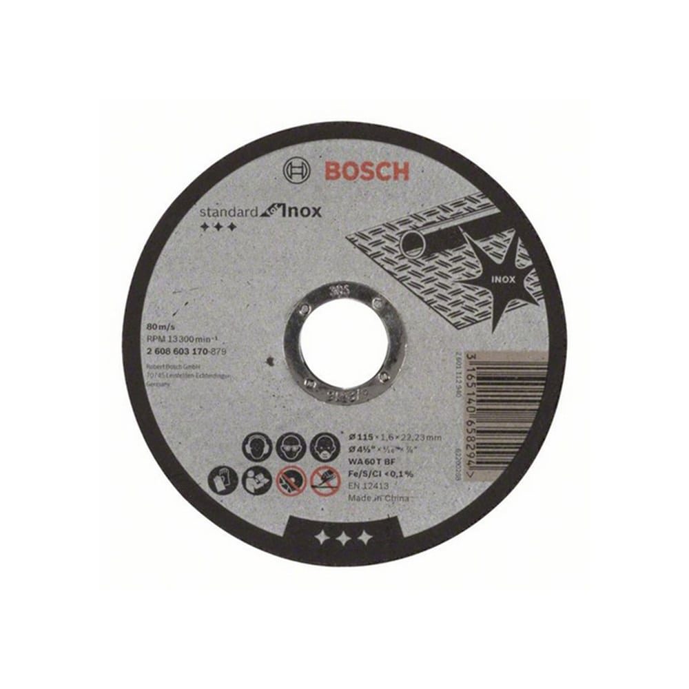 BOSCH rezna ploča za inox ravna Standard 115x1,6 mm
