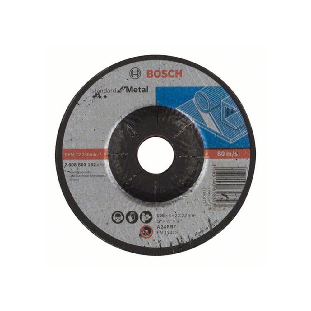 BOSCH brusna ploča za metal koljenasta Standard 125x6 mm