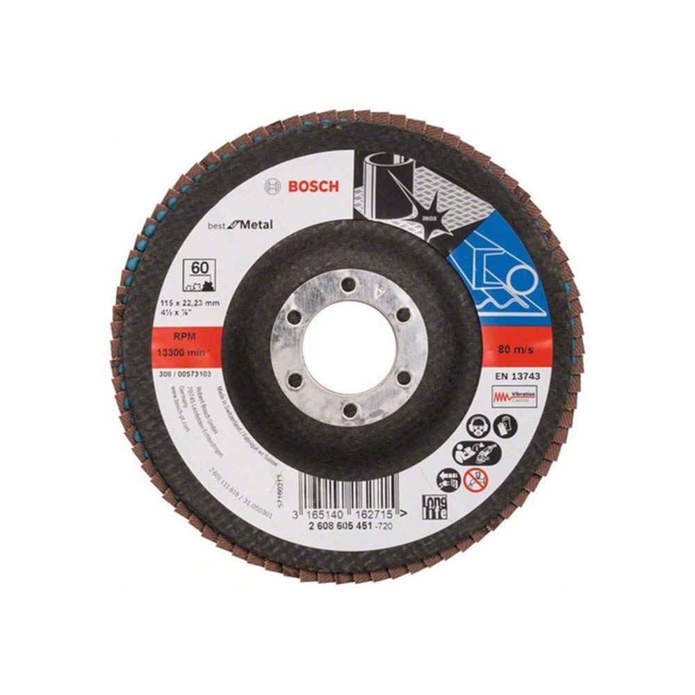 BOSCH lamelirana brusna ploča za metal Best X571 115 mm g60