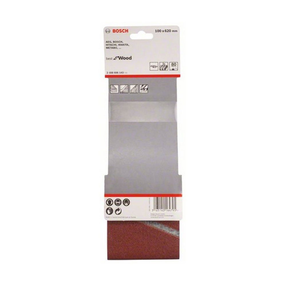 BOSCH set brusnih traka X440 620x100 mm g80, 3 kom - Image 2
