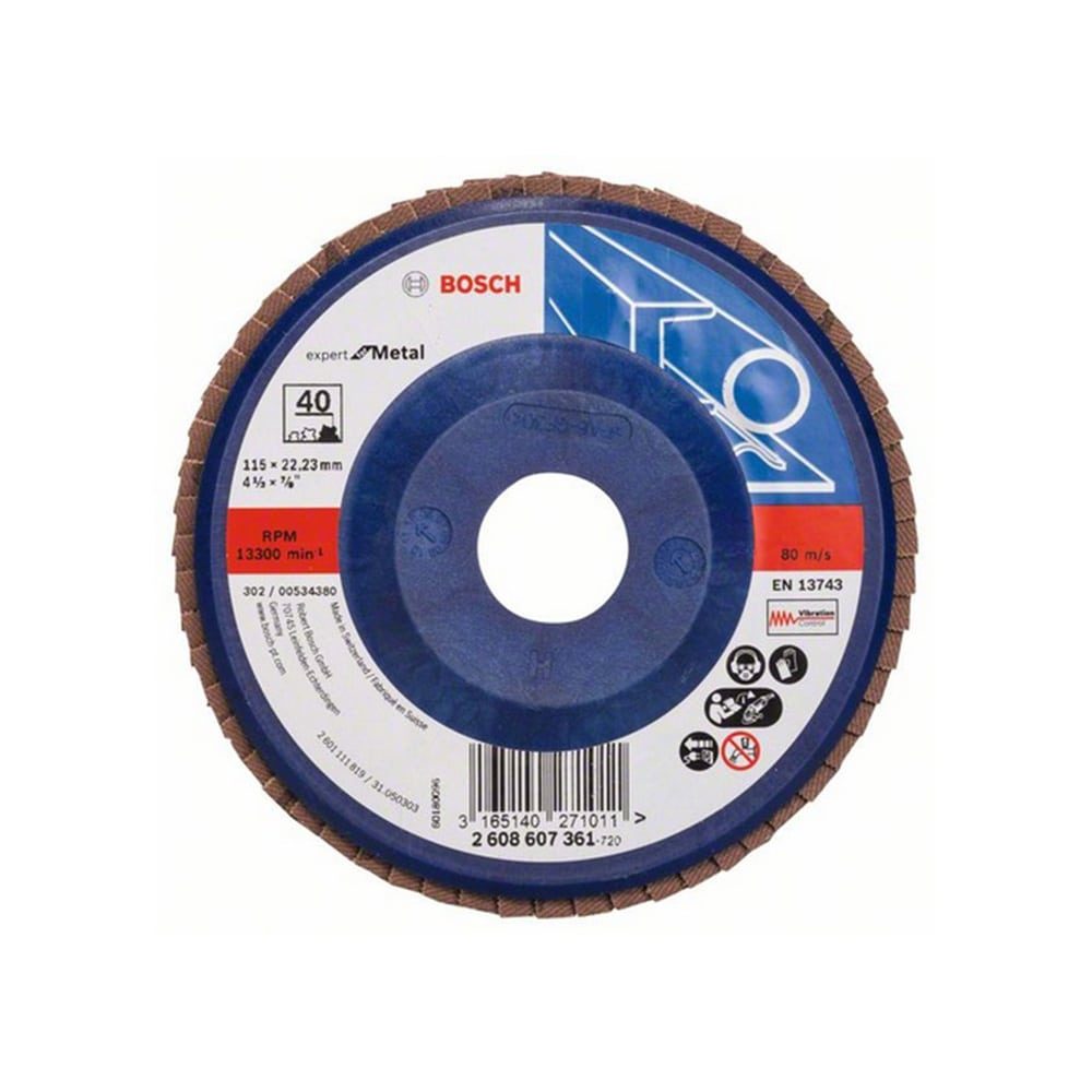 BOSCH lamelirana brusna ploča za metal ravna Expert X551 115 mm g40