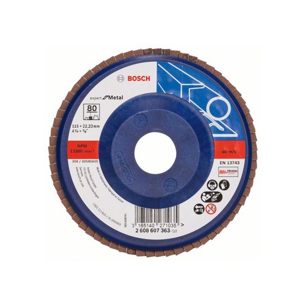 BOSCH lamelirana brusna ploča za metal ravna Expert X551 115 mm g80