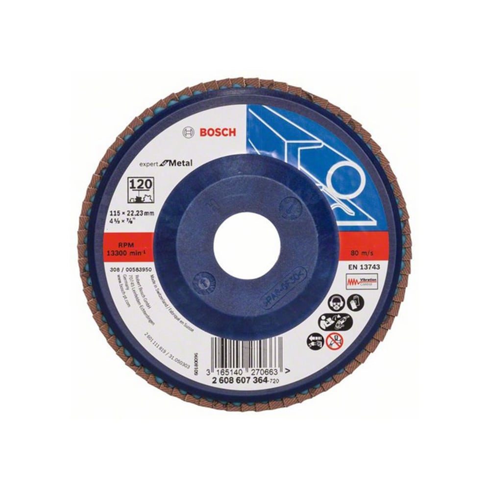 BOSCH lamelirana brusna ploča za metal ravna Expert X551 115 mm g120