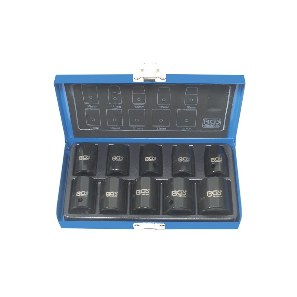 BGS set nasadnih ključeva udarnih 10-24 mm 1/2" pro+ 5205