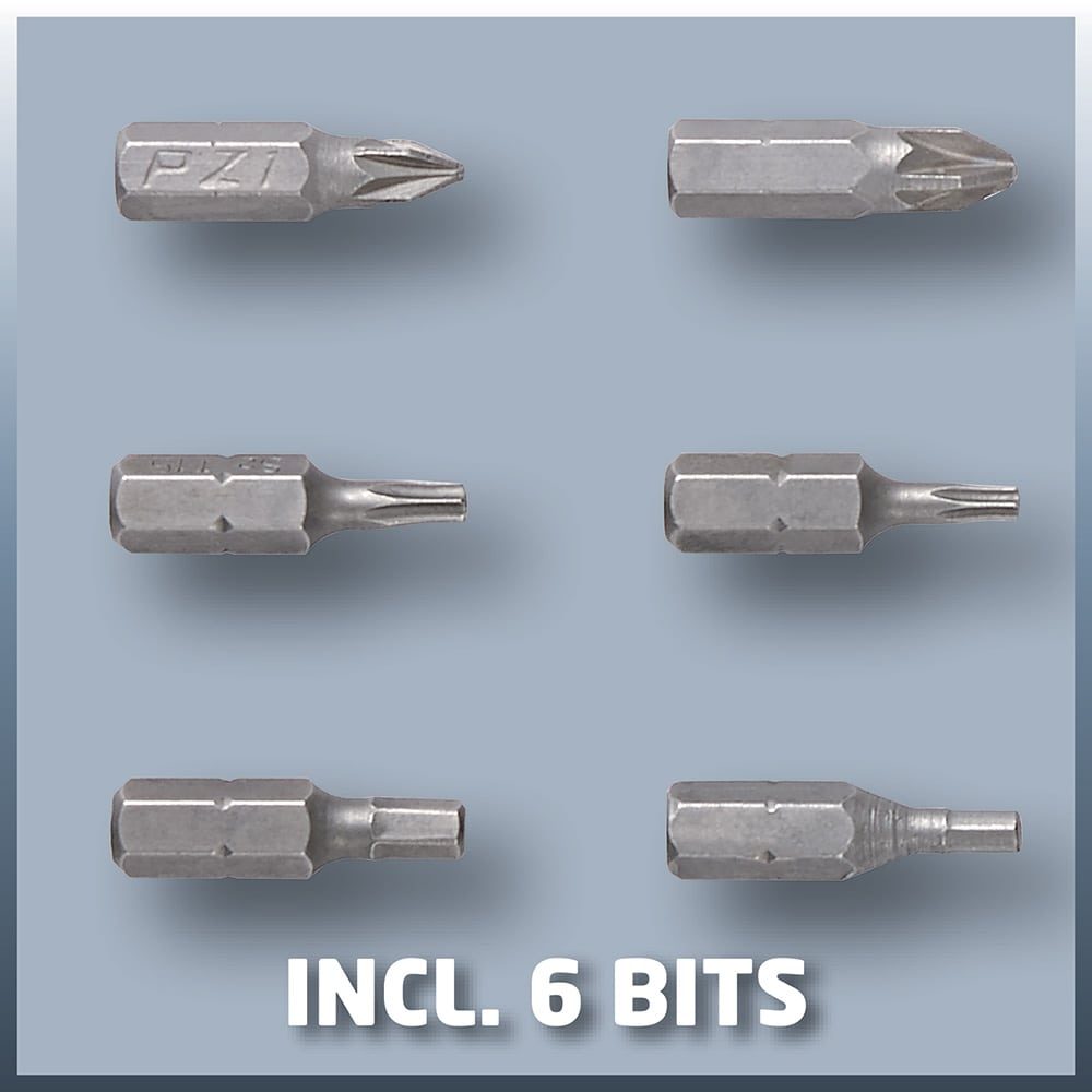 EINHELL aku odvijač TC-SD 3,6 Li 3,6V 1,3Ah + 6 bitova - Image 4