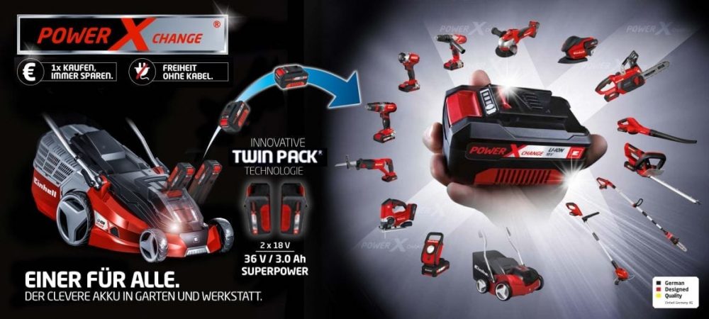 EINHELL aku kosilica GE-CM 43 Li M BL PXC 18V 2xAku 4,0Ah 2xpunjač - Image 11