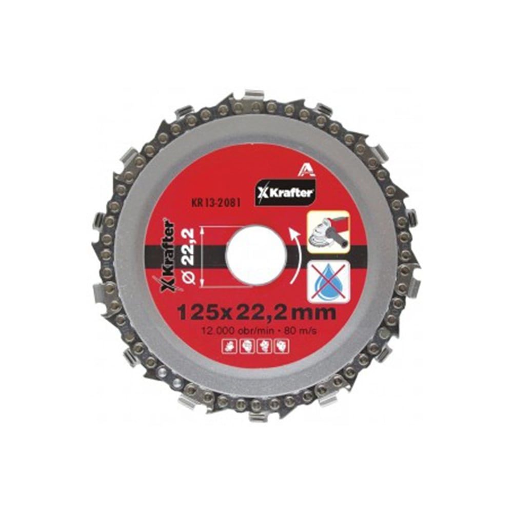 KRAFTER rezna ploča s lancem 125 x 22,2 mm