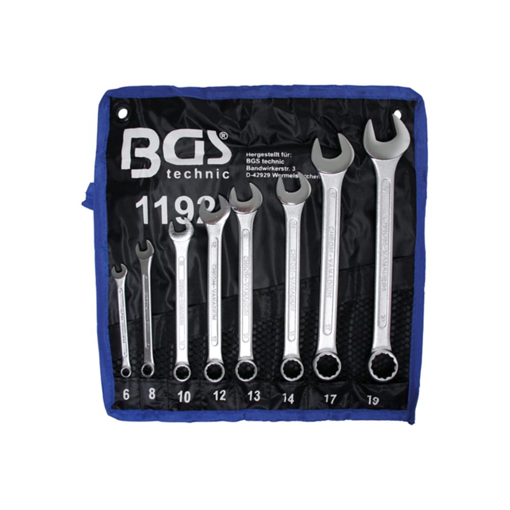 BGS set viljuškasto-okastih ključeva 6-19 mm 8dj. pro+ 1192