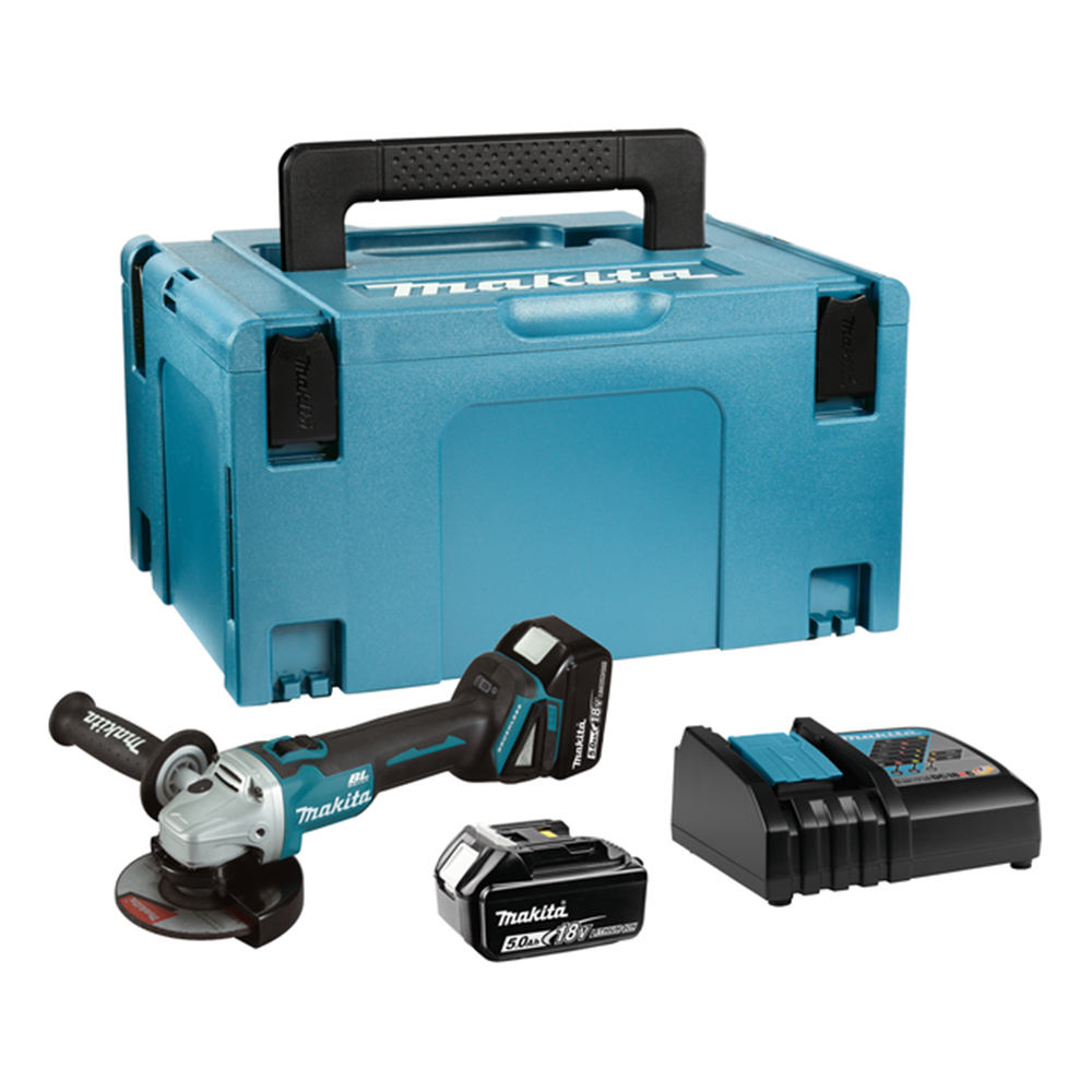 MAKITA aku kutna brusilica DGA506RTJ 18V 2xAku 5,0Ah Makpac