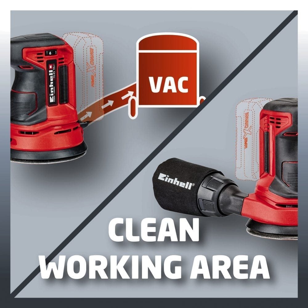 EINHELL aku ekscentrična brusilica TE-RS 18 Li PXC 18V bez baterije - Image 5