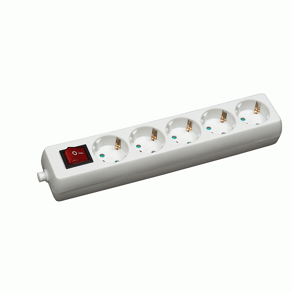 COMMEL produžni kabel s utikačem 5m 16A 5 utičnica, sklopka 232-505