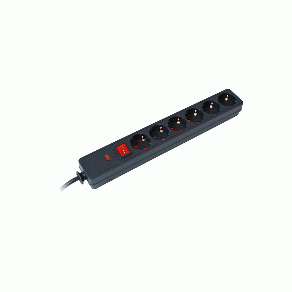 COMMEL produžni kabel s utikačem s prenap. zaštitom 1,5m 16A 6 utičnica, sklopka 380-105