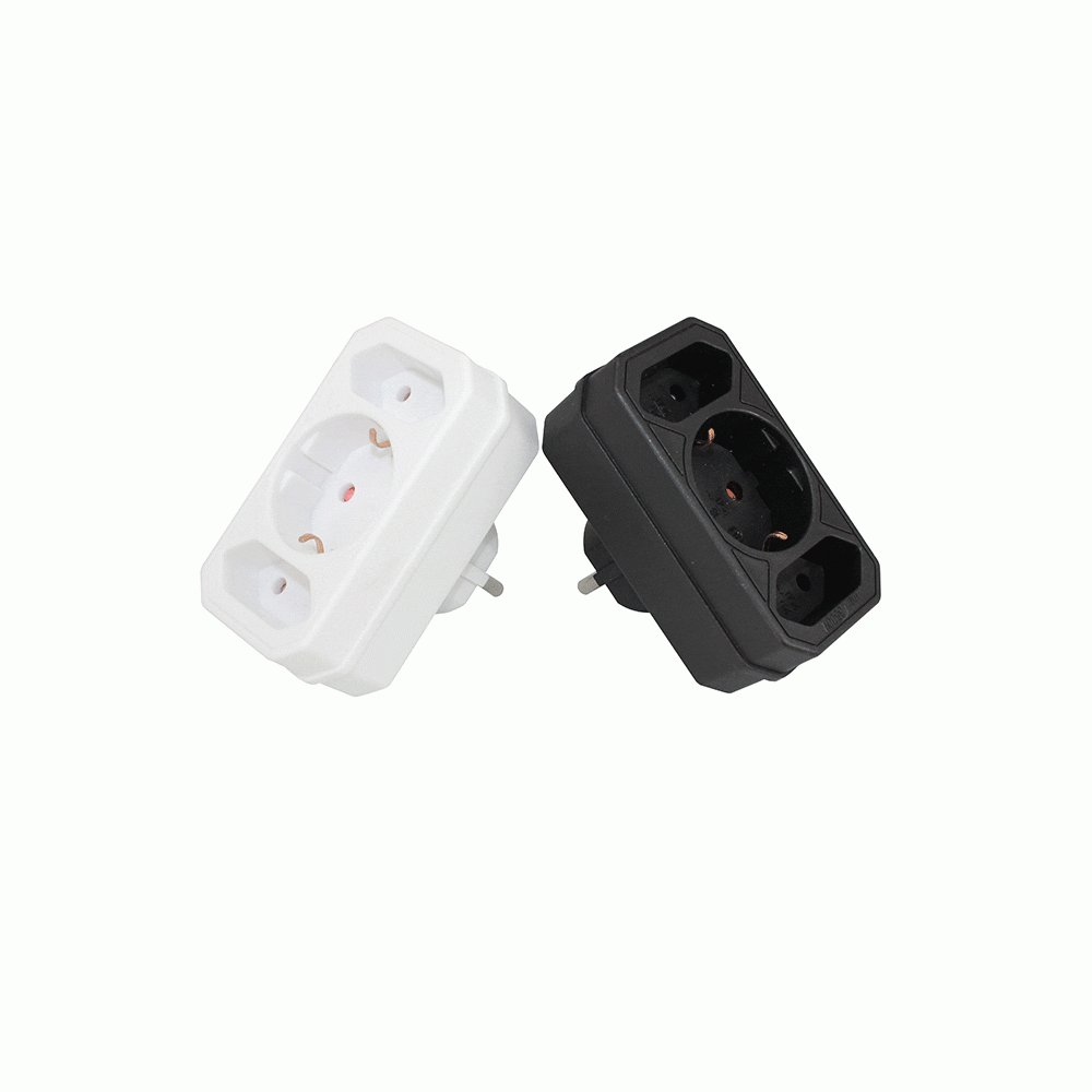 COMMEL trostruki kombinirani razdjelnik 2x Euro + 1x šuko 16A bijeli 49111-1