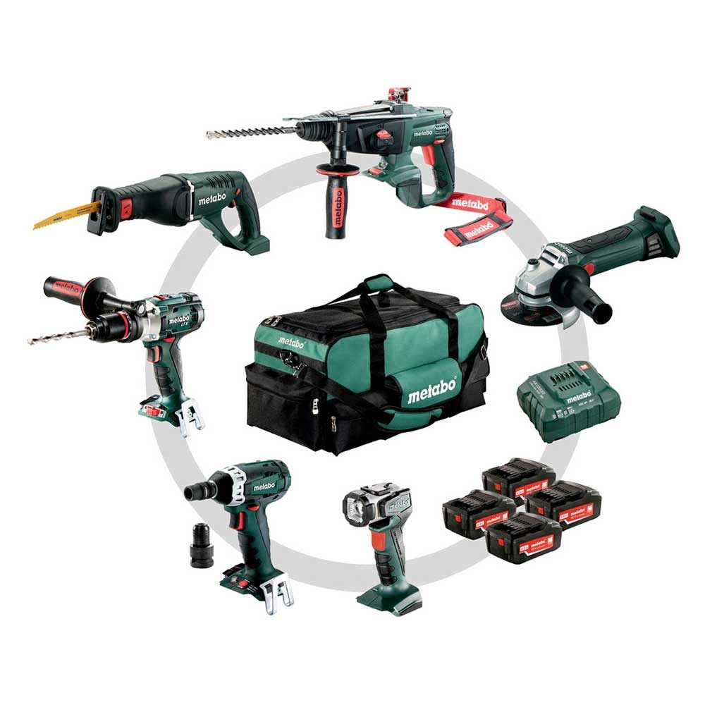 METABO aku set 6/1 18 V SB 18 LTX + KHA 18 LTX + W 18 LTX 125 QUICK + SSW 18 LTX 200 + ASE 18 LTX + ULA