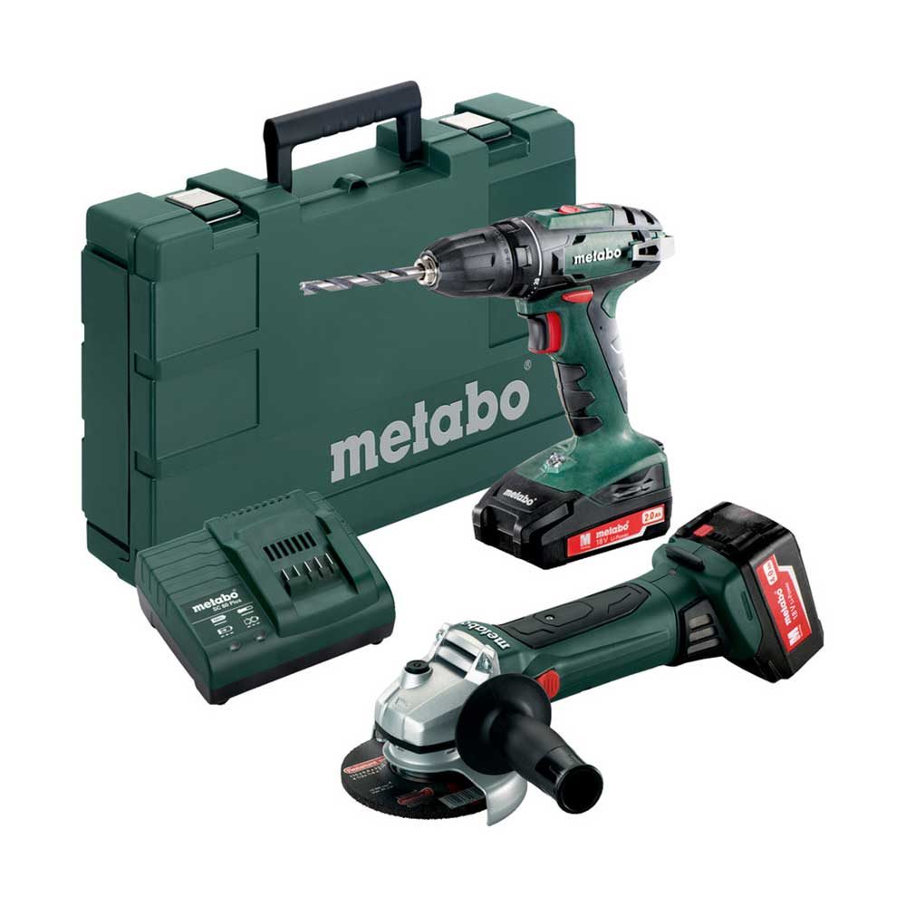 METABO aku set 18 V BS 18 + W 18 LTX 125 + kovčeg