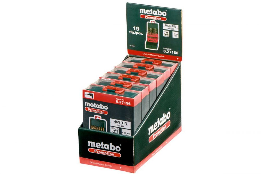 METABO set svrdala HSS-TIN za metal 1-10 mm, 19-dijelni - Image 2
