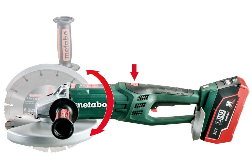 METABO aku kutna brusilica WPB 36 LTX BL 2xAku 36V 6,2Ah - Image 6