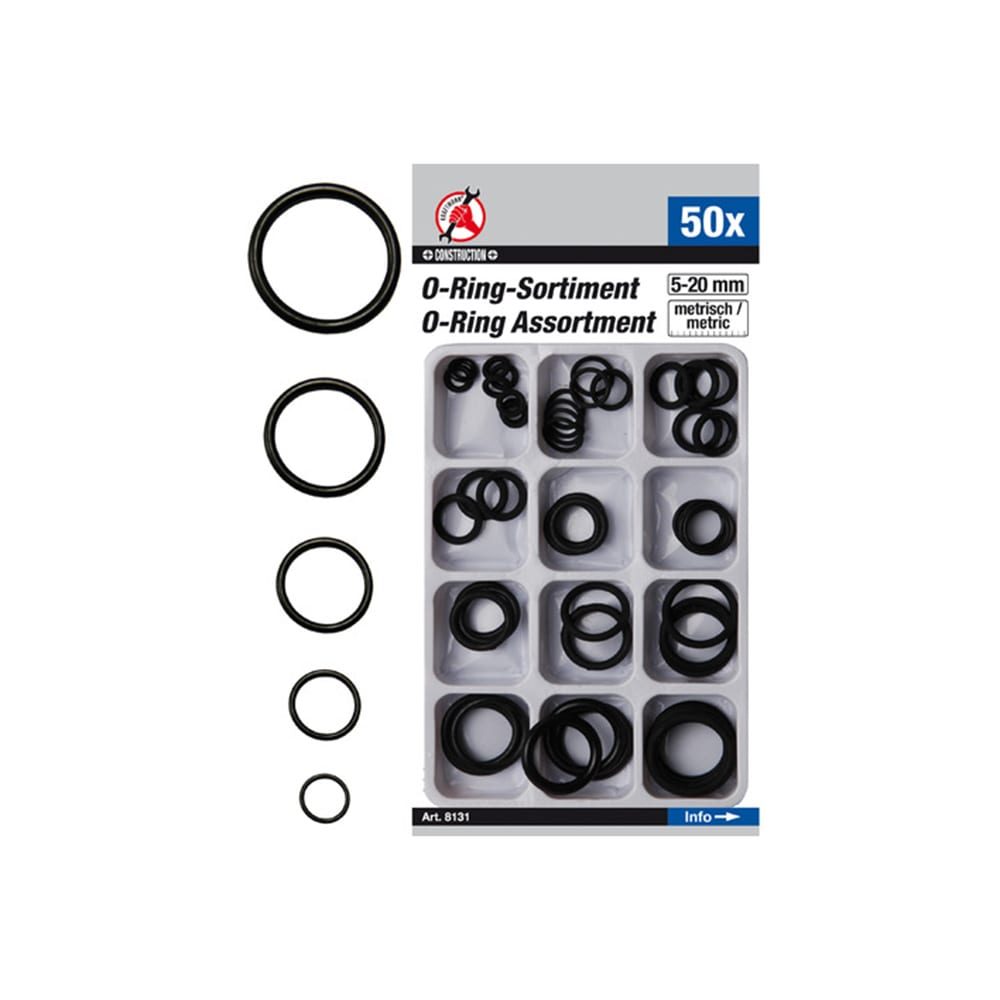 BGS set O-ring brtvi 5-20 mm 50 kom Kraftmann  8131