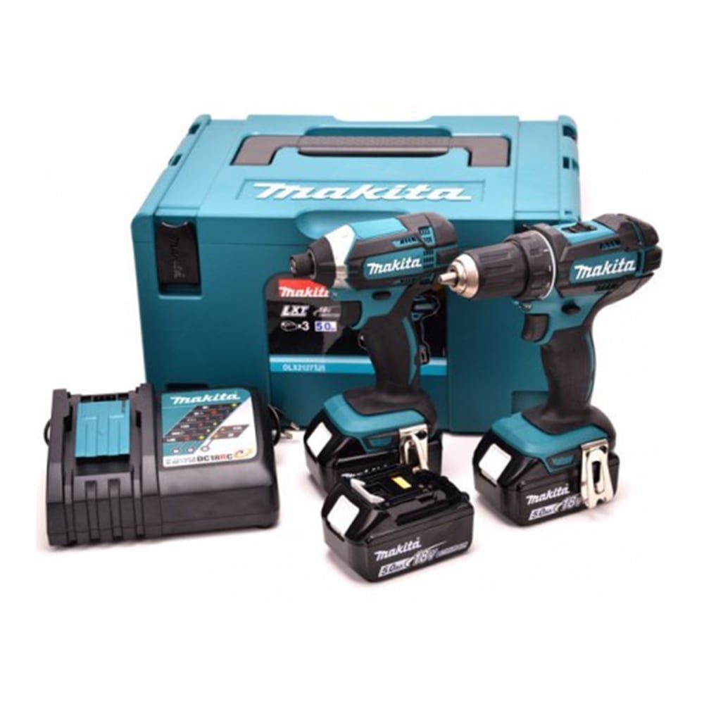 MAKITA aku set DLX2127TJ1- bušilica-odvijač DDF482 + udarni odvijač DTD152