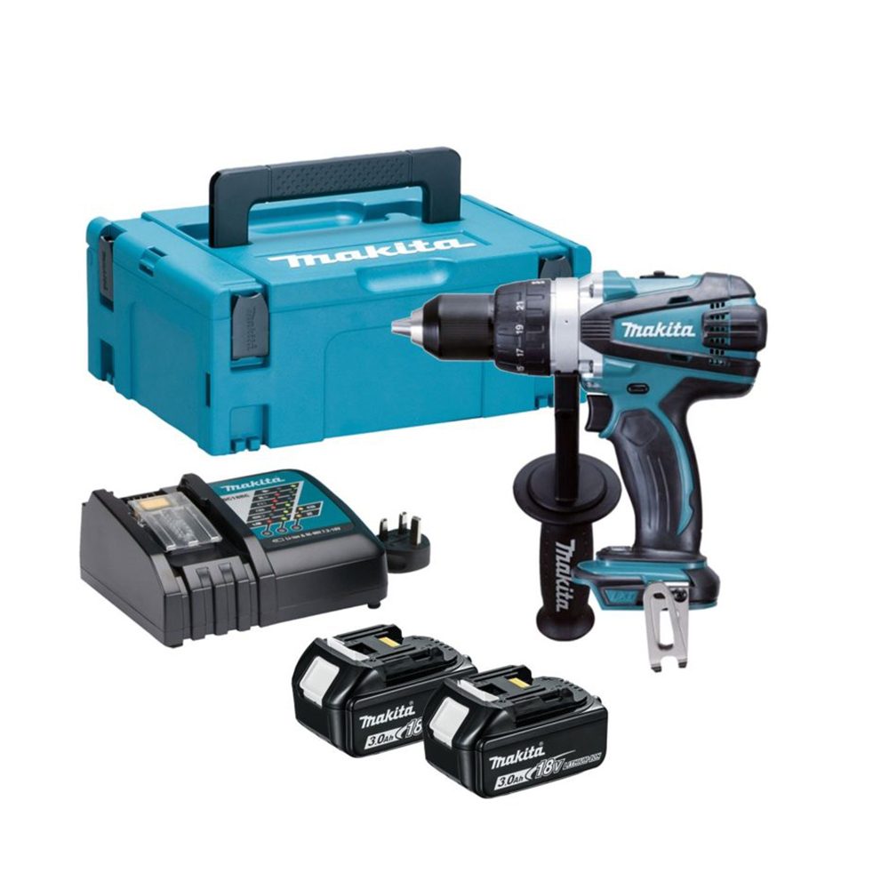 MAKITA aku bušilica-odvijač DDF458RFJ 2xAku 18V 3,0Ah Makpac + ručka