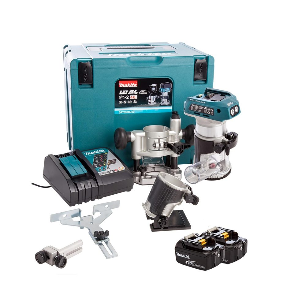 MAKITA aku glodalica DRT50RTJX2 2xAku 18V 5,0Ah kovčeg