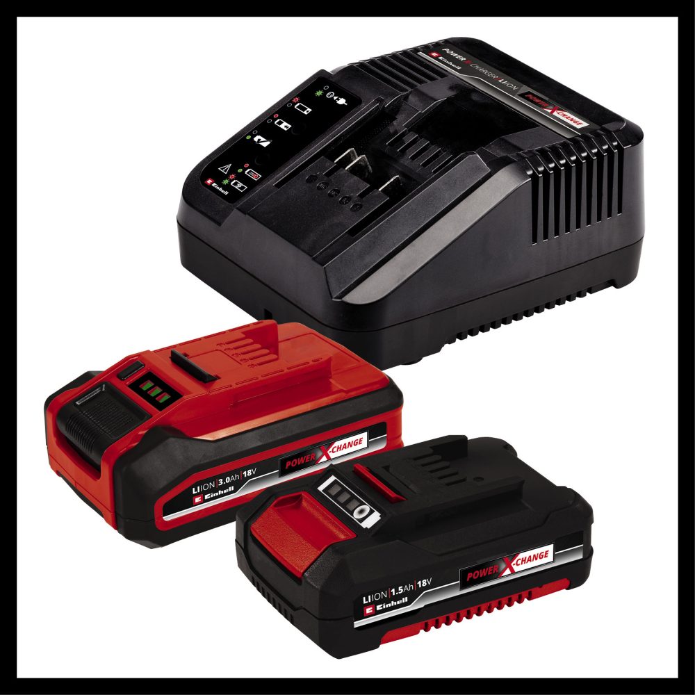 EINHELL aku set TC-TK 18 Li bušilica, kutna brusilica PXC 18V 2xAku 1,5/3,0Ah - Image 2