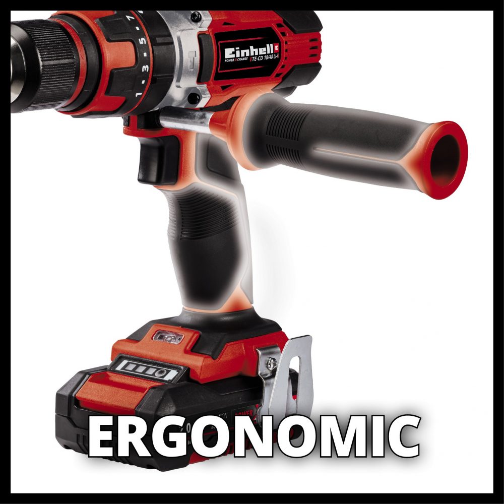 EINHELL aku udarna bušilica TE-CD 18/48 Li-i PXC 2xAku 18V 2,0Ah kovčeg - Image 3