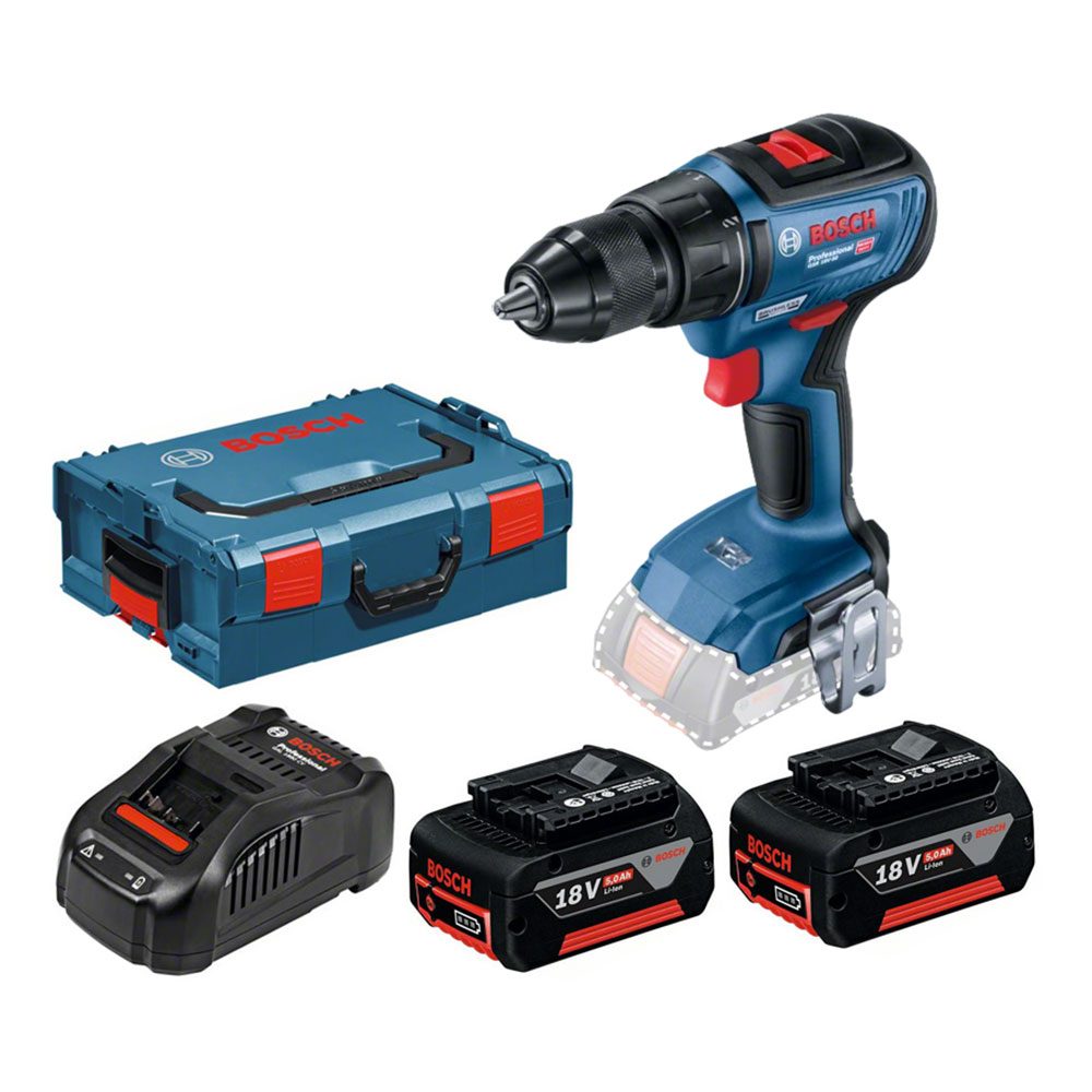 BOSCH aku bušilica-izvijač GSR 18V-50 2xAku 18V 5,0Ah L-Boxx