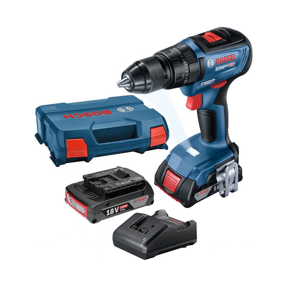 BOSCH aku udarna bušilica-izvijač GSB 18V-50 2xAku 18V 2,0Ah L-CASE