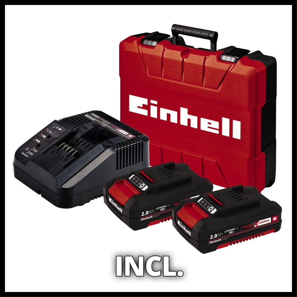 EINHELL aku udarna bušilica TE-CD 18/50 Li-i BL PXC 2xAku 18V 2,0Ah kovčeg - Image 4