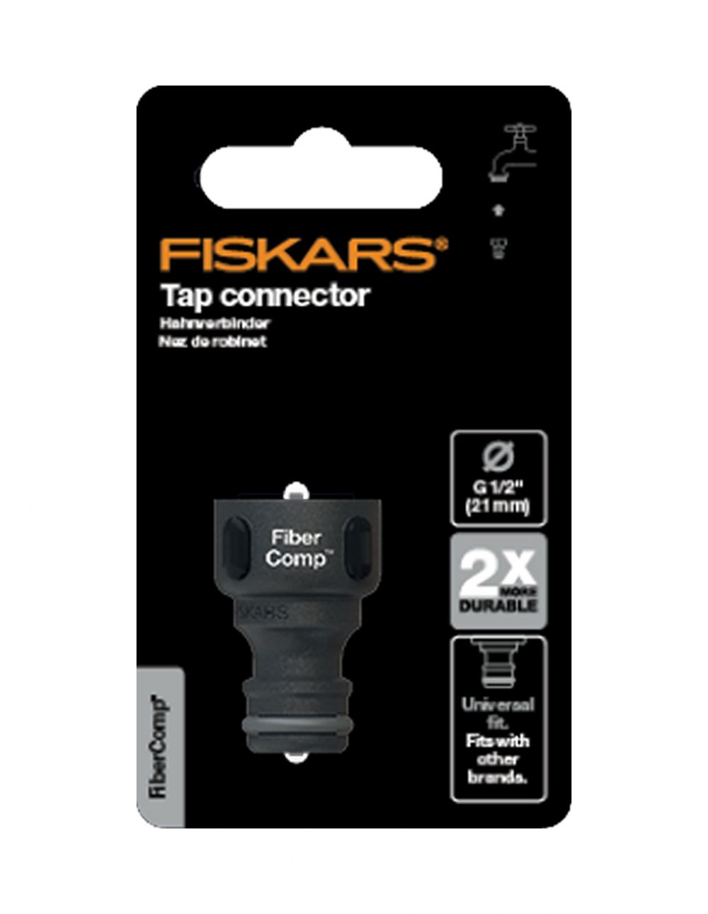 FISKARS priključak za slavinu muški 21mm (G1/2") FiberComp™ 1027053 - Image 2