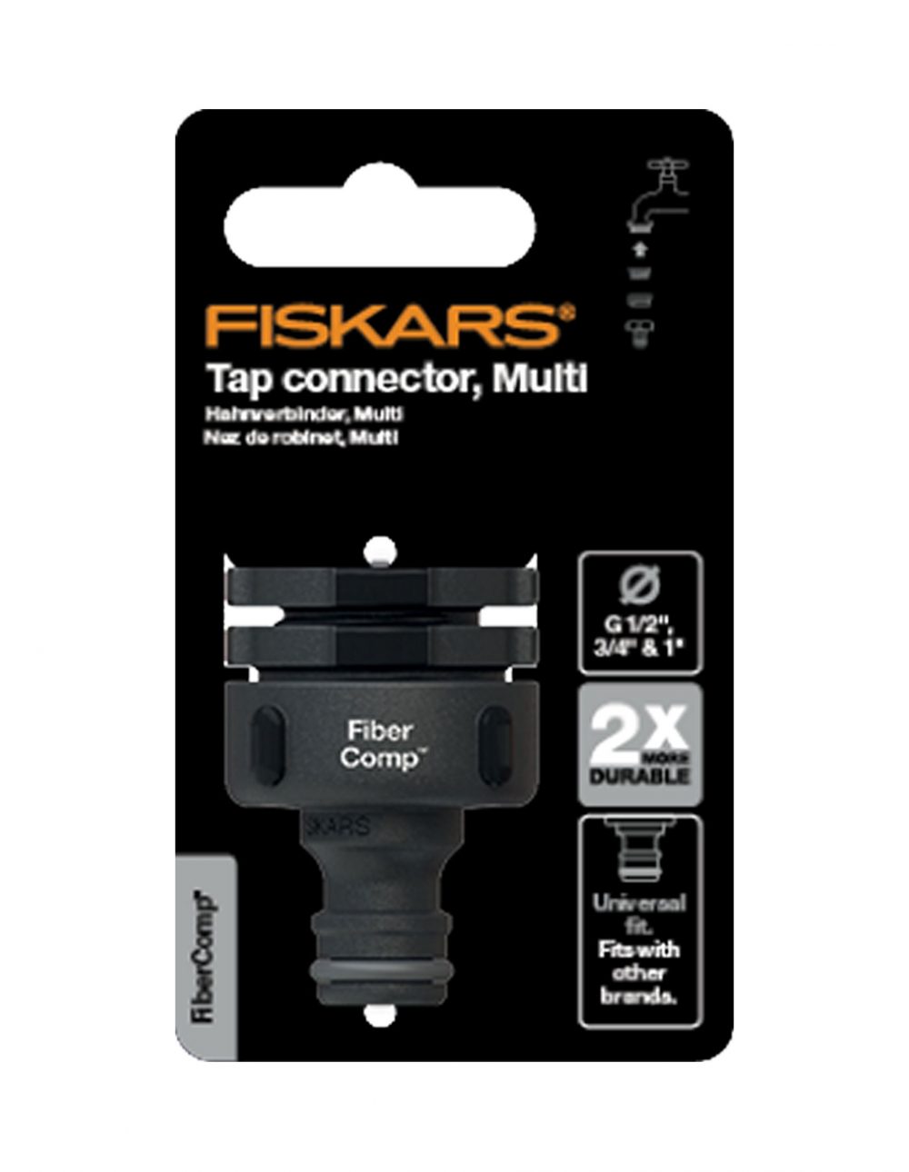 FISKARS priključak za slavinu 1/2", 3/4", 1" set, FiberComp™ 1027056 - Image 2