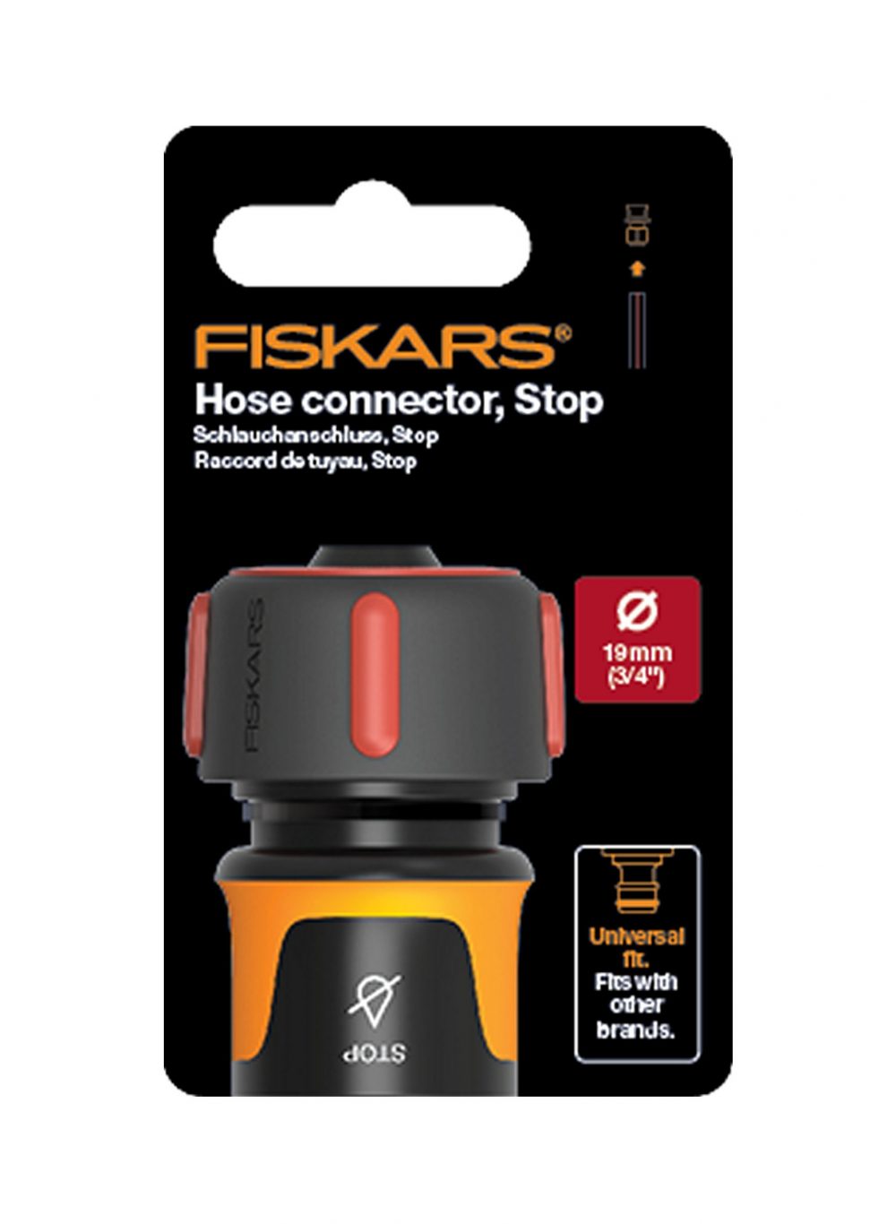 FISKARS spojnica vrtnog crijeva na pištolj, 19mm (3/4") STOP 1027081 - Image 3