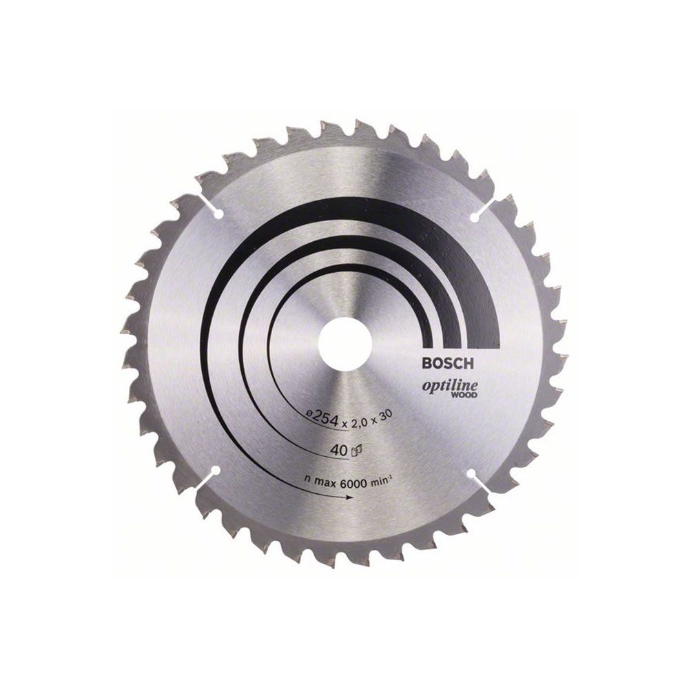 BOSCH list kružne pile 254x30x2,0 mm, 40Z, Optiline Wood
