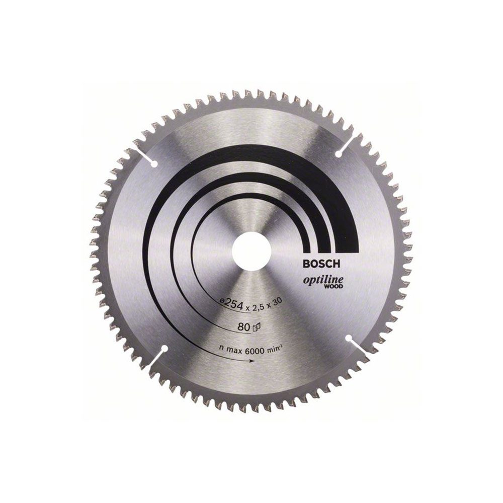BOSCH list kružne pile 254x30x2,5 mm, 80Z, Optiline Wood