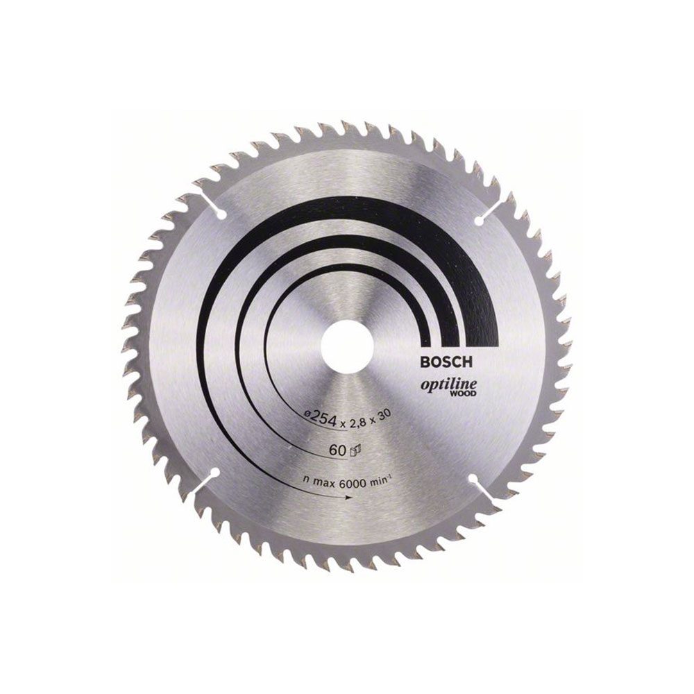 BOSCH list kružne pile 254x30x2,8 mm, 60Z, Optiline Wood