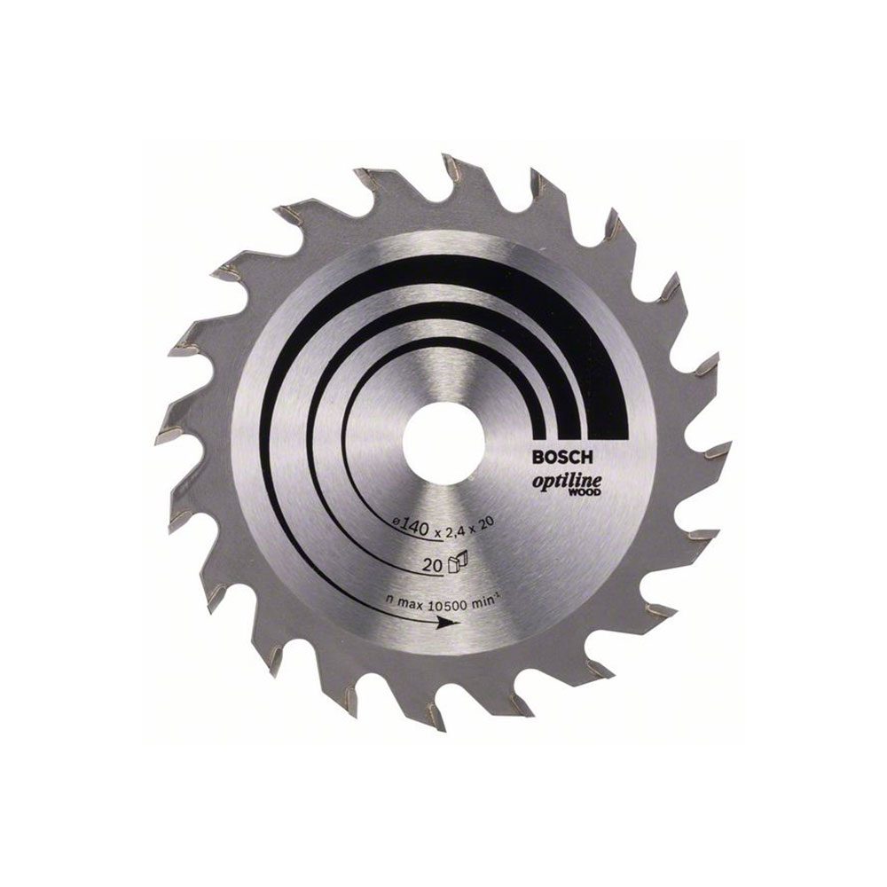 BOSCH list kružne pile 140x20/12,7x2,4 mm, 20Z, Optiline Wood