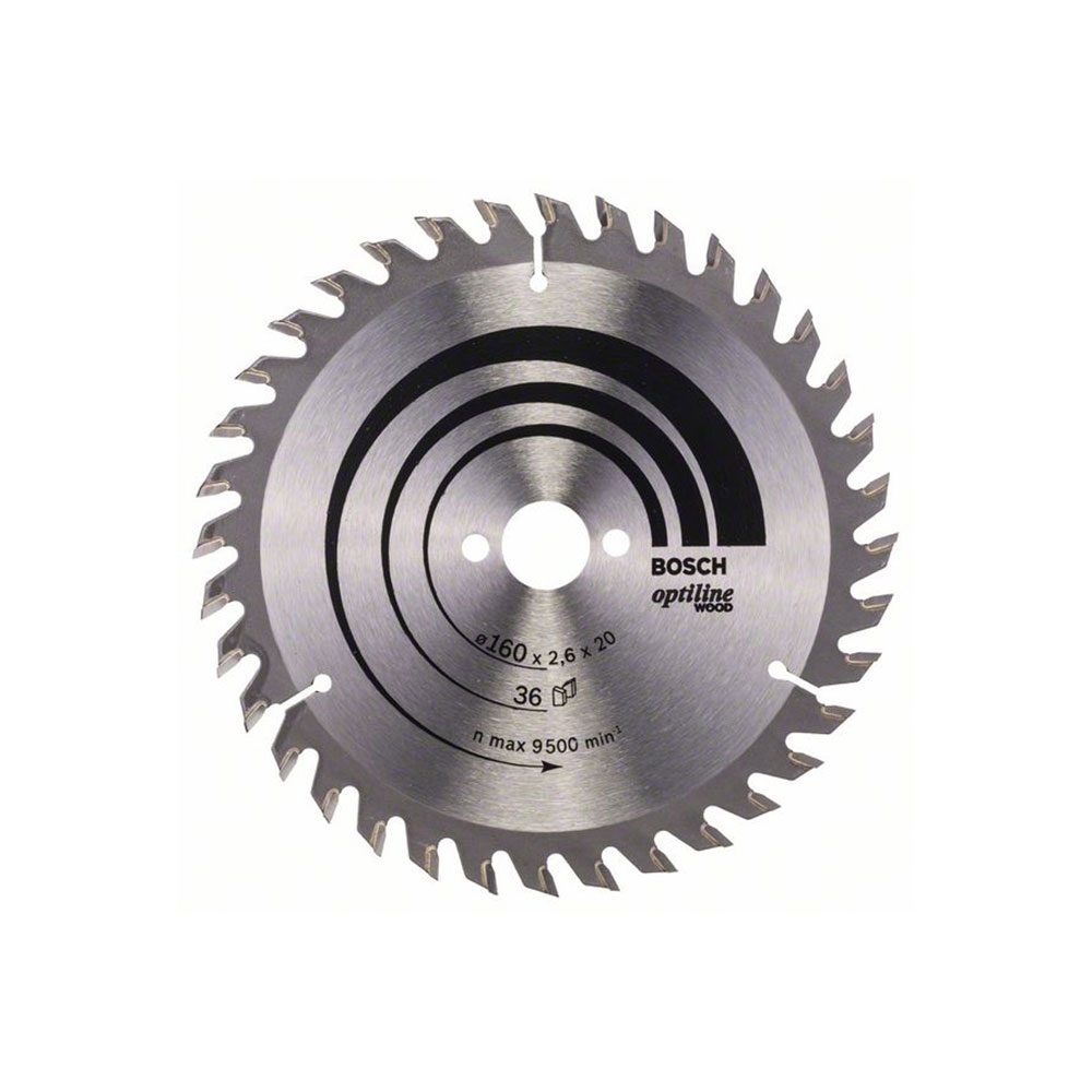 BOSCH list kružne pile 160x20/16x2,6 mm, 36Z, Optiline Wood