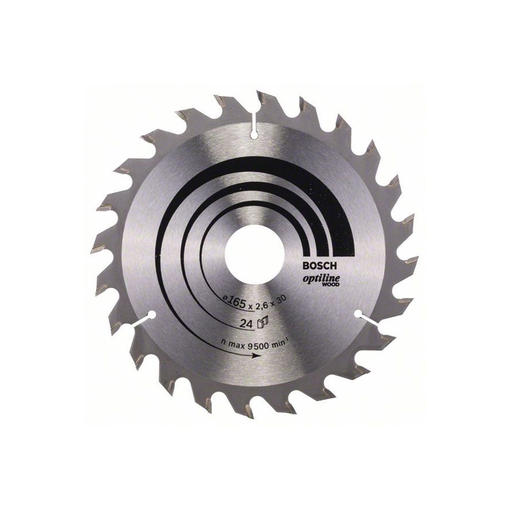 BOSCH list kružne pile 165x30x2,6 mm, 24Z, Optiline Wood