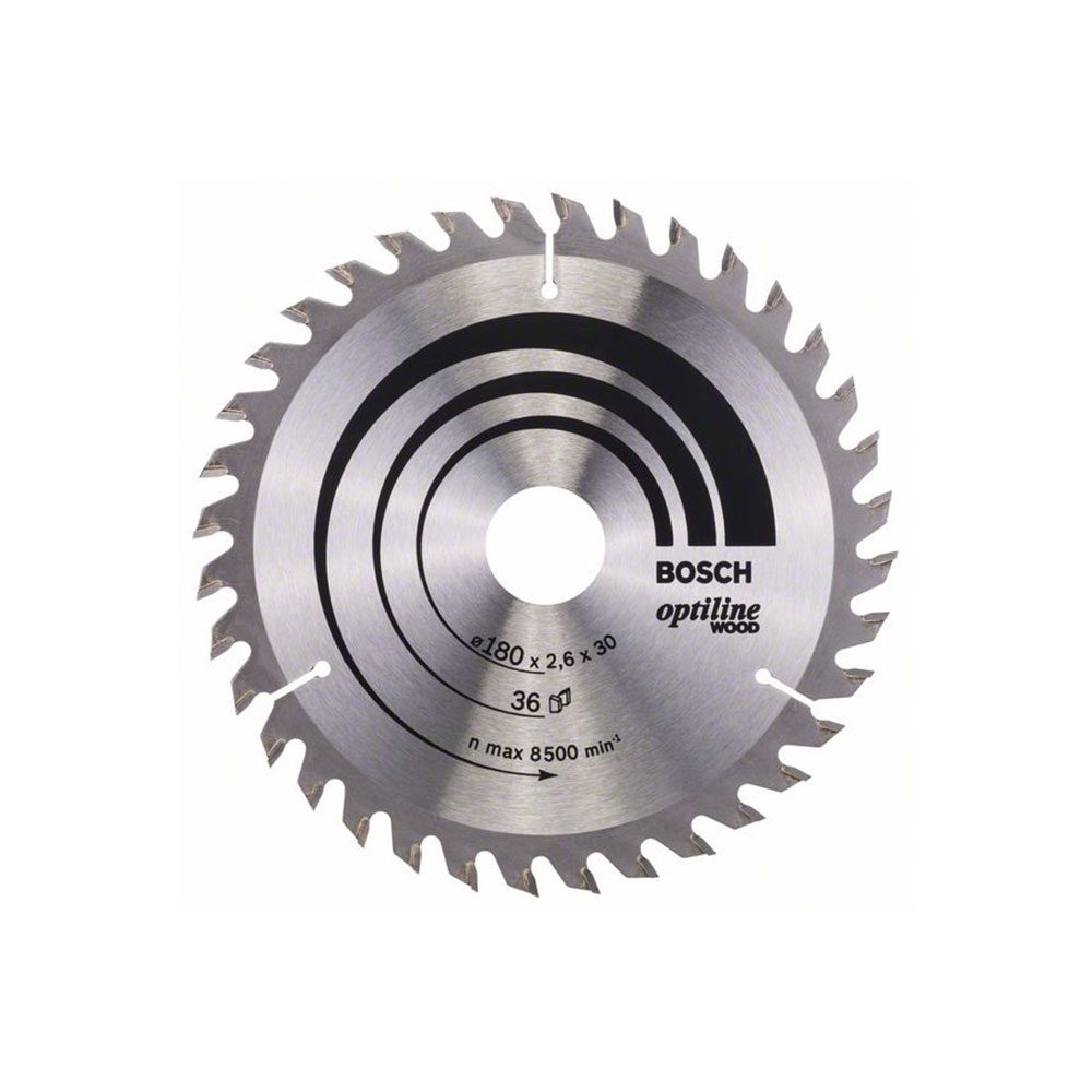 BOSCH list kružne pile 180x30/20x2,6 mm, 36Z, Optiline Wood