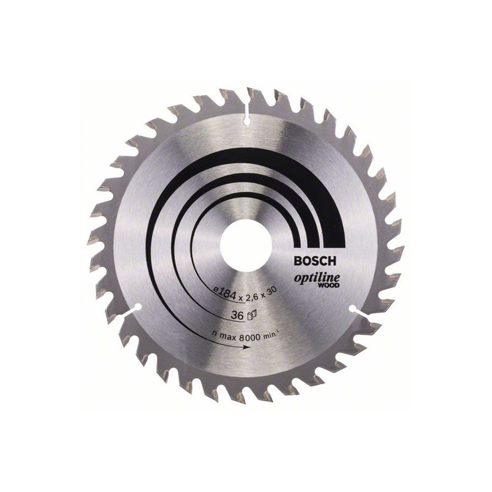BOSCH list kružne pile 184x30x2,6 mm, 36Z, Optiline Wood