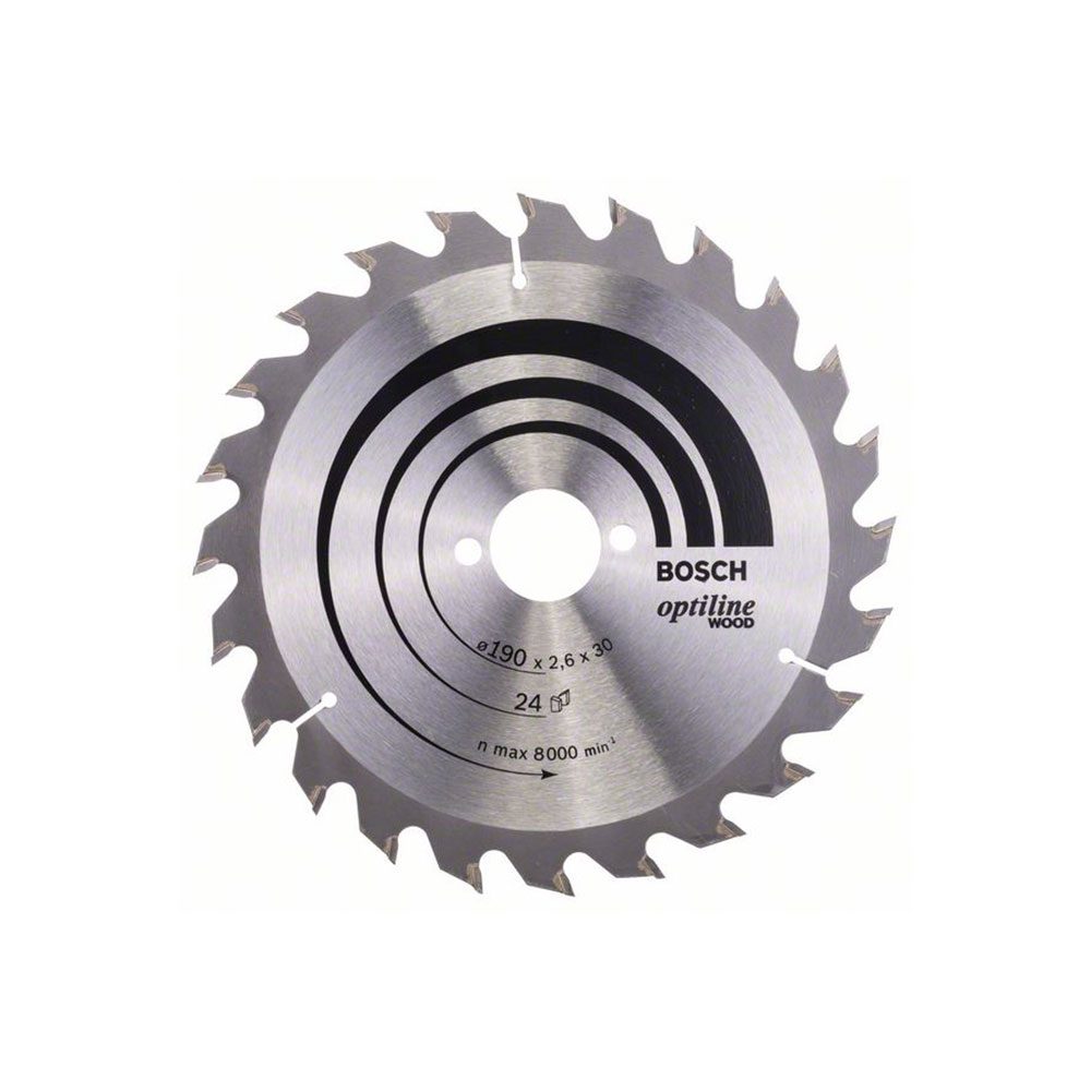 BOSCH list kružne pile 190x30x2,6 mm, 24Z, Optiline Wood